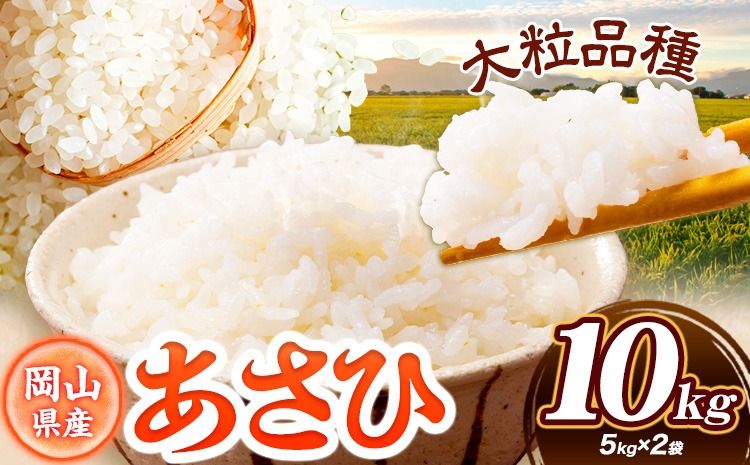 岡山県産 あさひ 10kg (5kg×2袋) 全農パールライス株式会社 岡山県 浅口市[90日以内に出荷予定(土日祝除く)]精米 米 送料無料---124_1354_90d_24_22000_10---