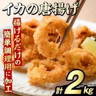 イカの唐揚げ(計2kg) いか イカ 唐揚げ 揚げ物 からあげ おかず おつまみ 惣菜 リピート 魚介類 海産物 冷凍 加工品 国内加工 簡単調理 【グローバルフーズ】akn061-20