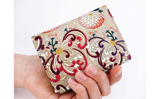 箱まち 小銭入れ 乱菊 赤紫 文庫屋大関 コインケース ボックスコインケース 財布 おさいふ ウォレット 革製品 革小物 ファッション小物 小物入れ 日用品 雑貨 東京 東京都 墨田区