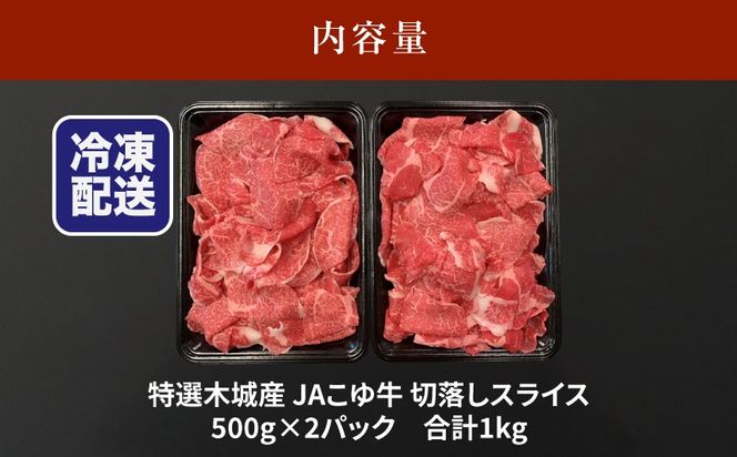 JAこゆ牛 特選木城産 切落し500ｇ×2 スライス K56_0011