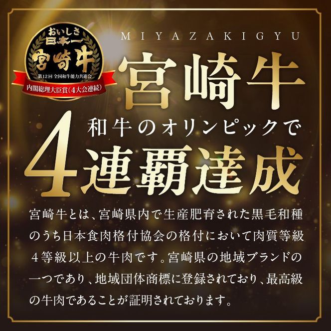 【3ヶ月定期便】【延岡産】宮崎牛3ヶ月定期便 N061-YG0195