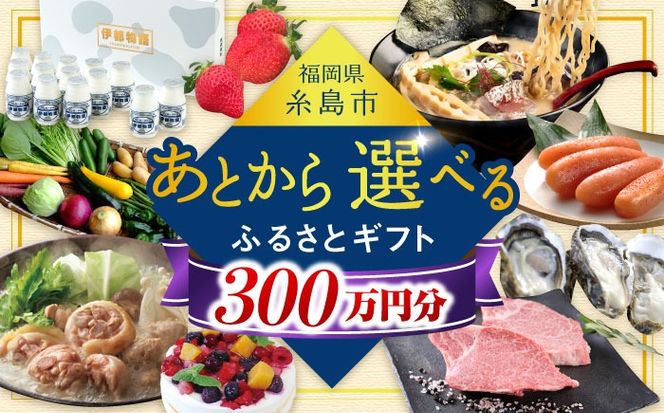 【あとから選べる】糸島市ふるさとギフト 300万円分 コンシェルジュ 糸島[AZZ014]