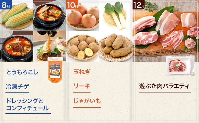 十勝幕別の定期便 まるごと満喫 全6回 【 チーズ 野菜 アスパラ ベーコン とうもろこし じゃがいも 玉ねぎ 牛 豚 焼肉 鍋 北海道 十勝 幕別 】