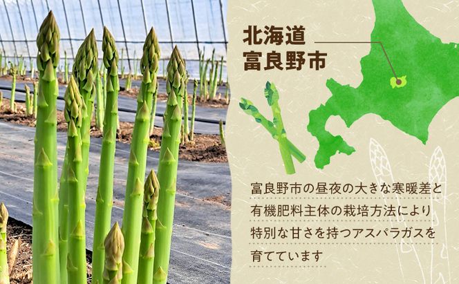 【2026年4月～発送】朝採り 富良野市 グリーン アスパラ 2Lサイズ  約1kg  (仁田原ファーム) 野菜 新鮮 太い 直送 朝採り アスパラガス 道産 北海道 ふらの