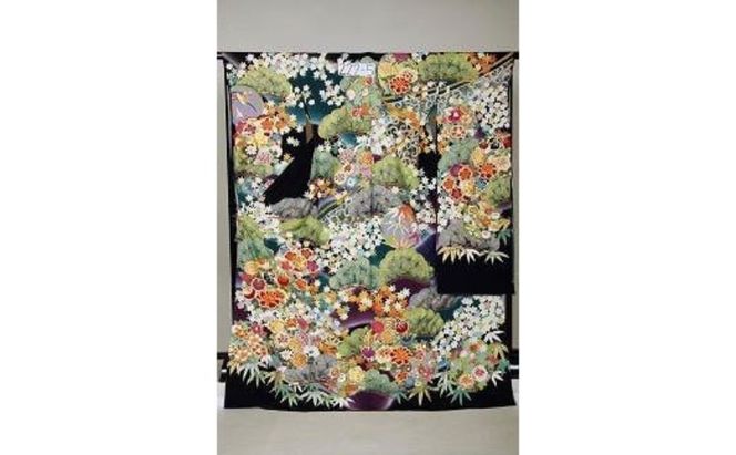 新潟県伝統工芸品「十日町友禅」最高級手描友禅振袖 着物 ファッション 女性 レディース 西陣織 袋帯 長襦袢 重衿 帯締 帯揚 草履バック 衣料 人気 おすすめ 送料無料 