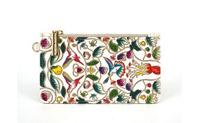 【文庫屋大関】すっきりカードケース　ハチドリの憂鬱【皮革工芸品】 ファッション小物 雑貨 フラグメントケース 小銭入れ付き 収納 スマート 日本製 鳥 動物 