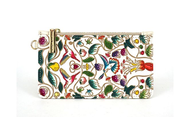 【文庫屋大関】すっきりカードケース　ハチドリの憂鬱【皮革工芸品】 ファッション小物 雑貨 フラグメントケース 小銭入れ付き 収納 スマート 日本製 鳥 動物 