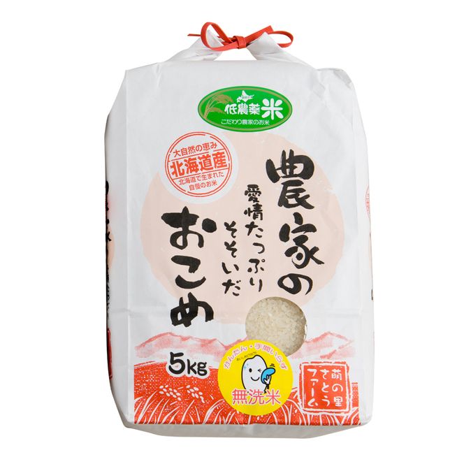 米 【先行予約】 令和8年産 【ななつぼし】 北海道南るもい産 (無洗米)5kg R011-064-R8
