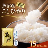 【令和8年産 先行予約】《無洗米》食味鑑定士厳選！魚沼産こしひかり 15kg（5kg×3） 白米 安心 安全 こだわり 米 コシヒカリ 新潟県 十日町市