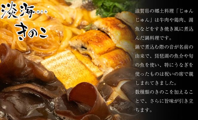 【D-711】共栄精密　淡海きのこ　じゅんじゅん鍋セット（オリジナルレシピ付き）よかもんパッケージ入り［高島屋選定品］