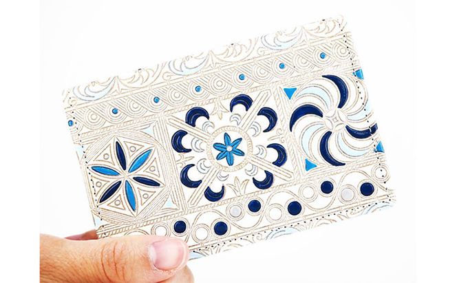 パスカードホルダー 錦紗 青 文庫屋大関 名刺入れ パスケース カードホルダー 定期入れ 革製品 革小物 大容量 ファッション小物 定期券入れ Suica入れ パスモケース 日用品 雑貨 東京 東京都 墨田区