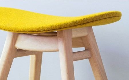 nomade stool 〈 Beech × Yellow 〉 糸島市 / nomade design [AIF003]