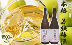 福井県産 紅映梅を使用した本格梅酒 若狭梅酒（1800ml）2本セット　 お酒 洋酒 リキュール リキュール類 