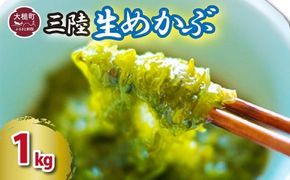 生めかぶ1kg（500g×2パック）【3月末～4月発送】【06】
