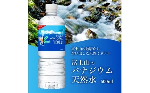 【定期便】「アサヒおいしい水」富士山のバナジウム天然水  PET600ml（1箱 24本 / 2箱 48本）【選べるお届け期間 2～12ヶ月】  水 バナジウム 天然水 定期便 毎月 隔月 防災 備蓄 山梨 富士吉田