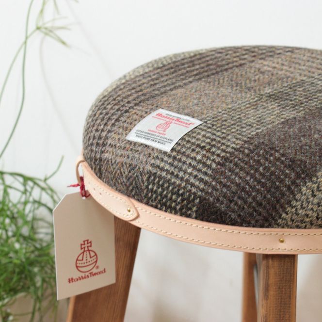 ハイスツール 【ブラウンチェック】HARRIS TWEED（ハリスツイード） Z127VC03 