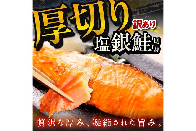 【手軽！絶品！厚切り　塩銀鮭切身 約2kg（プロトン凍結　訳あり　不揃い）　YK00362
