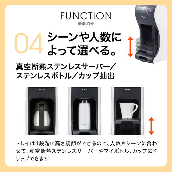 タイガー魔法瓶 コーヒーメーカー ACT-E040WM【電化製品 家電 レギュラードリップ ドリップバッグ ドリップポッド コーヒーマシン まほうびん ドリップ式 大阪府門真市 キッチン家電 生活家電 新生活 新生活応援 】 272230_AZ035