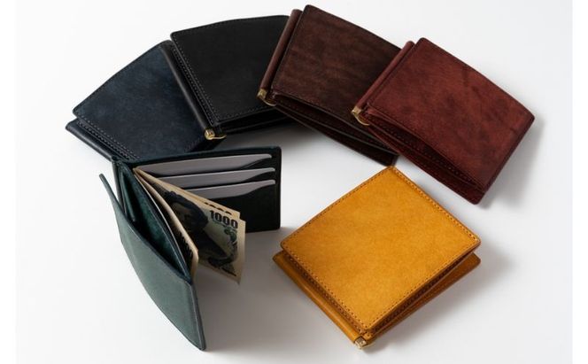 小銭入れ付き札バサミ（マネークリップ） Fermare フェルマーレ 【選べるカラー6色】財布 マネークリップ 札ばさみ 小銭入れ付き 日本製 墨田区 東京