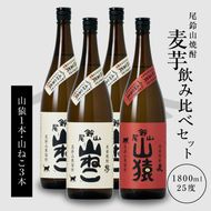 焼酎尾鈴山（山ねこ3本・山猿1本）各1800ml＞ K09_0034_3