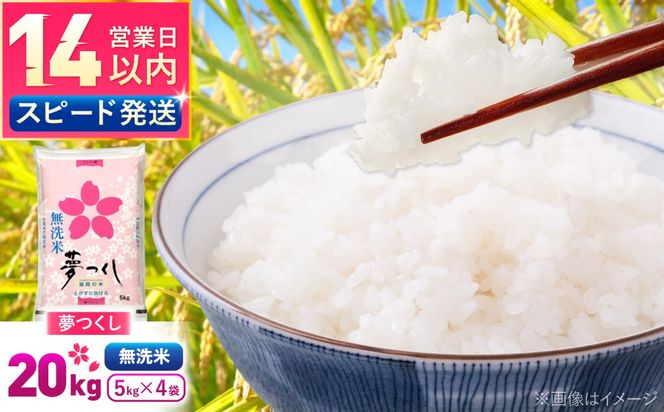 夢つくし無洗米20kg　《築上町》【酒見食品工業株式会社】 米 こめ 無洗米[ABER008]
