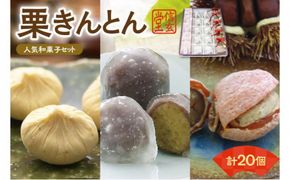 人気商品!! 栗きんとん詰合せ20個入 [秋季限定] 栗 くり くりきんとん 和菓子 菓子 スイーツ 秋 限定 詰め合わせ 冷蔵 岐阜県 F4N-2875