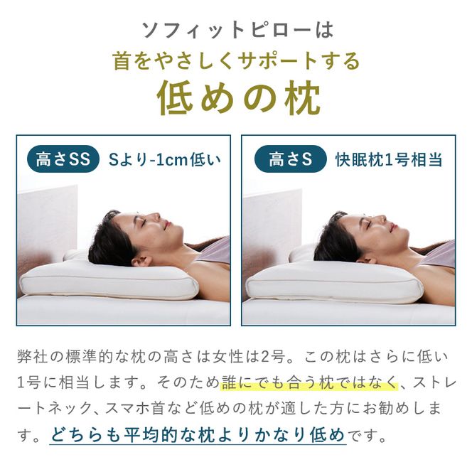 （エアウィーヴ グループ）ロフテー「ソフィットピロー　エラスティックパイプ（枕カバー付）」（115-5）