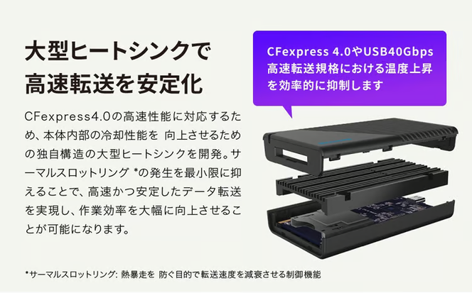 NX-SA1PRO｜CFexpress Type A USB 40Gbps カードリーダー