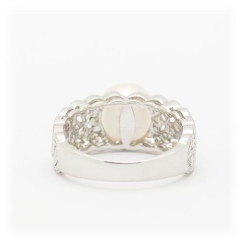 アコヤ 真珠 パール リング 8.5mm Ag900[Pt100] (15529) 真珠 アコヤ真珠 指輪 リング パール プラチナ ジュエリー アクセサリー ダイヤモンド 山梨県 甲斐市 BR-68