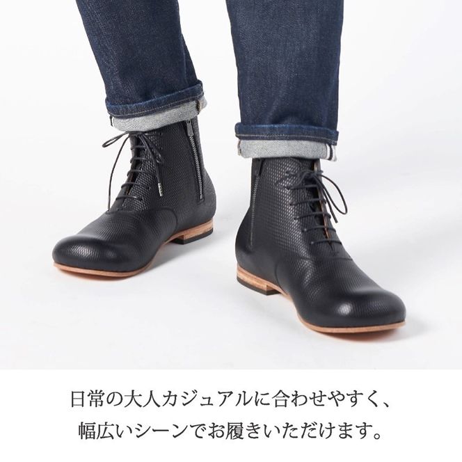 【フレッシュブラック】Boots DECO＜ハーフソールラバー加工なし＞《 日本製 革靴 皮 ビジネス メンズ 革靴 紳士靴 レザー 靴 レザーシューズ 》【2420Q08012_02】