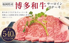 博多和牛 サーロインステーキ用 270g × 2枚 合計540g 柔らかい ジューシー 食肉技術専門士 厳選 真空パック 冷凍 和牛 牛肉 牛 肉 お肉 にく ニク ステーキ サーロイン