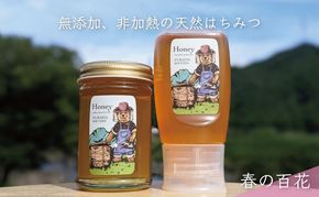 合計530g 天然蜂蜜 国産蜂蜜 非加熱 生はちみつ 岐阜県 美濃市産 春 (蜂蜜230g入りガラス瓶1本,蜂蜜300g入りピタッとボトル1本のセット)A13 深田養蜂のハチミツ