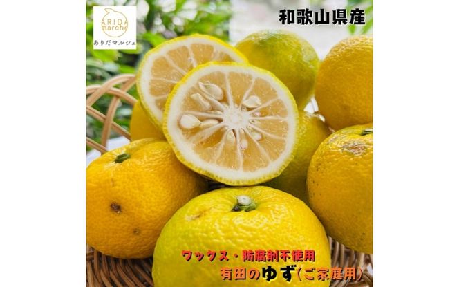 【先行予約】【国産】紀州和歌山のご家庭用訳あり 柚子（ゆず）2kg+200g(傷み補償分) ※2026年10月下旬～2027年1月下旬頃に順次発送予定 ※着日指定不可　【ard078A】