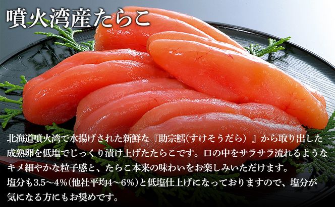 丸鮮道場水産 噴火湾のおくりものセット 900g 噴火湾産たらこ 昆布味明太子 数の子入ミニほたてわさび味 昆布入ミニほたて甘露煮 にしん明太 各1個 