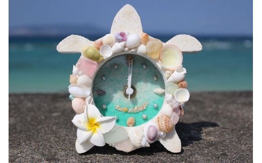 「オーシャンクロック」「ファミリーフォトフレーム」セット【沖縄の海からの贈り物】