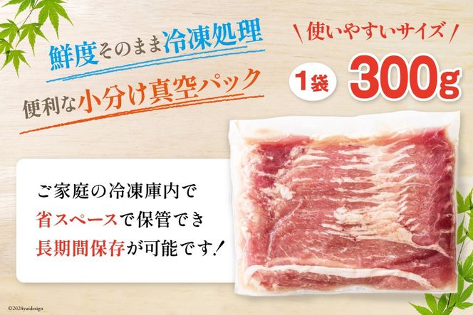 豚肉 しゃぶしゃぶ 宮崎県産 豚もも肉 スライス 300g ×7p 計 2.1kg [甲斐精肉店 宮崎県 美郷町 31as0114] 小分け 冷凍 真空パック 薄切り 国産