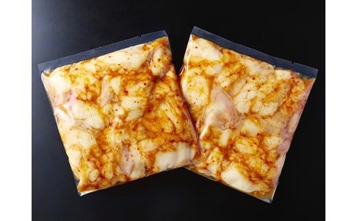 【1週間以内発送】味付けホルモン　秘伝のタレ漬け　近江牛小腸　自家製ダレ　600g（300g×2）【FO73W】（滋賀県　近江八幡市）