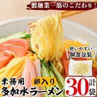 業務用麺 卵入り多加水ラーメン(計30袋)ラーメン 拉麺 中華麺 冷やし中華 冷麺 つけ麺 つけめん 個食包装 個包装 小分け 冷凍 製麺 生麺【福永食品】akn005-07