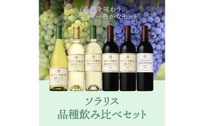ソラリス 品種飲み比べセット ワインセット ワイン 赤ワイン 白ワイン シャルドネ 辛口ワイン ソーヴィニヨン メルロー スパイシー タンニン 