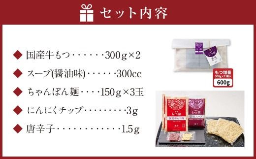 【もつ肉2倍】博多もつ鍋 (醤油味) 3人前 太宰府市 ホルモン