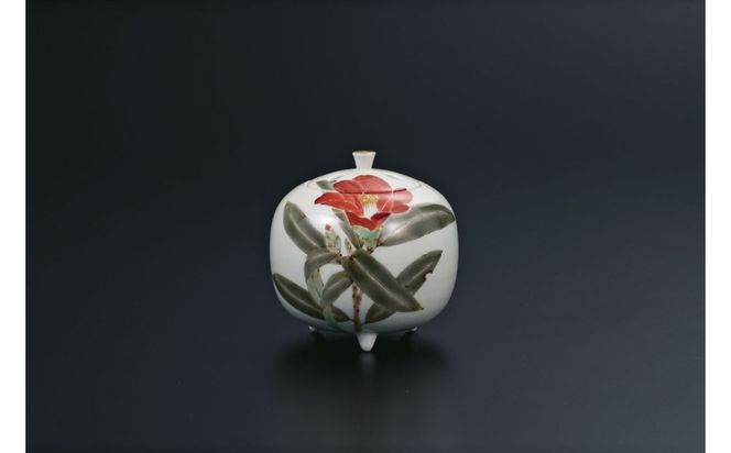4号香炉　椿文　山田義明 民芸品 工芸品 雑貨 日用品 インテリア 香り 小物 172111_CY0501
