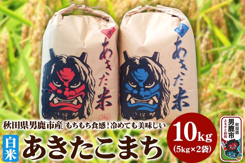 米 令和7年産 あきたこまち 精米 単一原料米 10kg(5kg×2袋)秋田県 男鹿市|23_kmn-011001