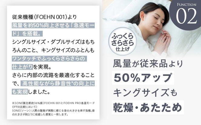 IBS0006 【国内製造】ふとん乾燥機 FOEHN PRO cado フェーンプロ【日本製 国産 コンパクト 布団 乾燥 消臭 ダニ対策 一人暮らし】
