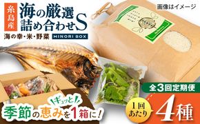 【全3回定期便】糸島産 魚 米 野菜 果物 厳選詰め合わせ MINORI BOX Sサイズ 糸島市 / emma.Inc / 米 魚 野菜 詰め合わせ[AOP020]