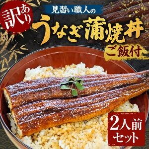 【ふるさと納税】【訳あり】地元産の美味しいお米で炊いたご飯付、見習い職人のうなぎ蒲焼丼 2人前セット レンチン 数量限定 うなぎ ウナギ 鰻 蒲焼き 蒲焼 うな丼 鰻丼 丼ぶり 丼 丼もの ご飯 ごはん 惣菜 冷凍 兵庫県 新温泉町 送料無料
