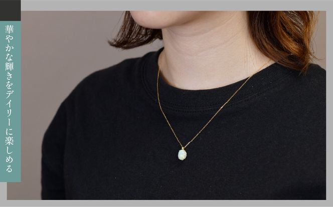 K18イエローゴールド　ボリュームオパール／ダイヤモンド　ネックレス 管理番号 221991 / 218-236