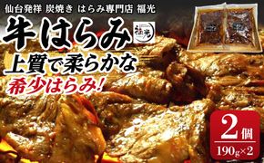 仙台発祥炭焼きはらみ専門店　福光の牛はらみ190g×2個　【お肉 牛肉 上質 希少柔らか お肉 にく 食品 仙台  ギフト】 041009_CF002