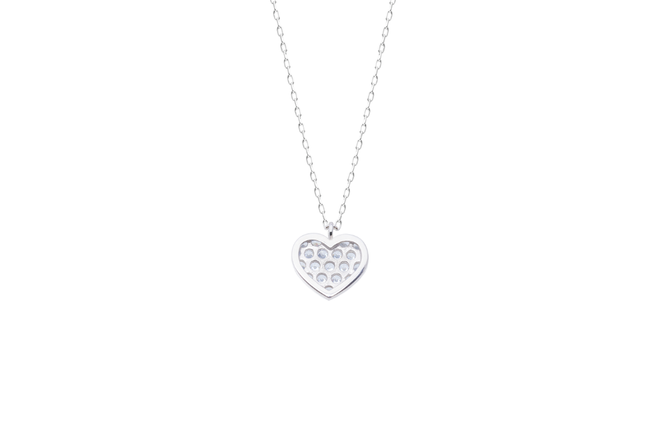 ダイヤモンド ネックレス フラットハートL 0.5ct プラチナ ジュエリー ダイヤ PT 山梨 H-4819 SWCI011-pt