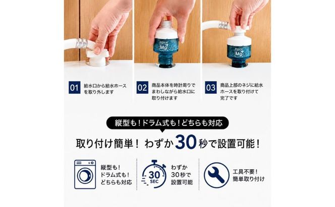 日本製】洗濯機アダプター『espiralナノバブルMg+』 洗濯の常識を水