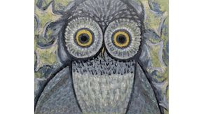 【 限定 1点 】ふくろう 絵画 絵 アート アトリエ 飛動庵 [BG78-NT]